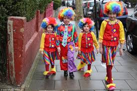 Purim clowns