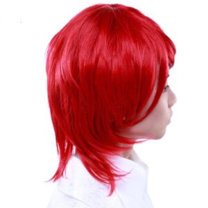 Wigs Boy Cut Long Crimson Red