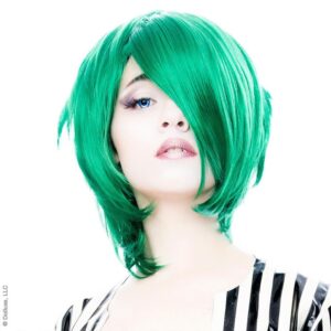 Wigs Boy Cut Long Emerald Jade Green
