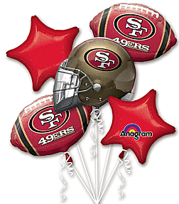 San Francisco 49ers Balloon Bouquet Arrangment