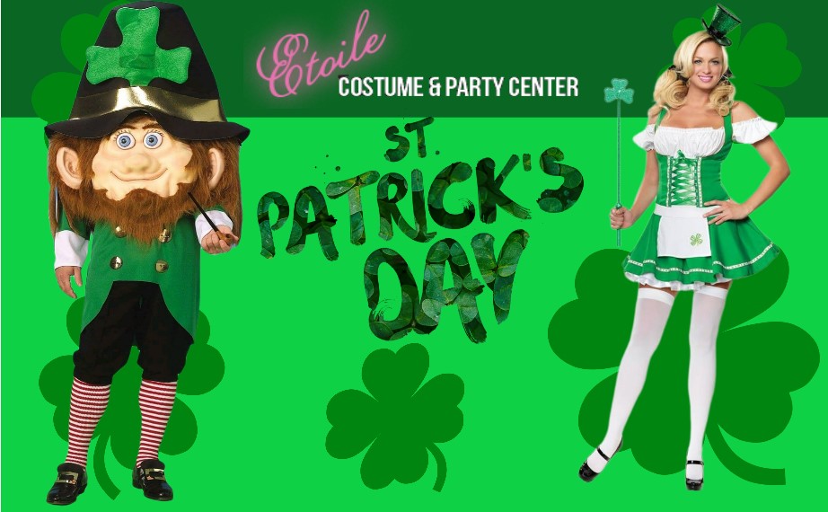 St. Patrick's Day is Thursday, March 17th, 2022! We've got all of your St. Paddy's Day Costumes, Decorations, Accessories, Wigs, Beads, Balloons, & More!